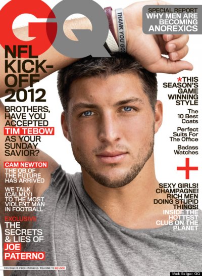 O TIM TEBOW GQ MAGAZINE JESUS POSE 570