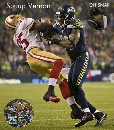 Vernon davis knocked out by Kam Chancellor