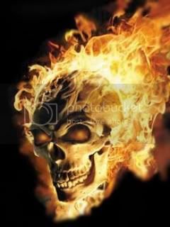 Fire skull