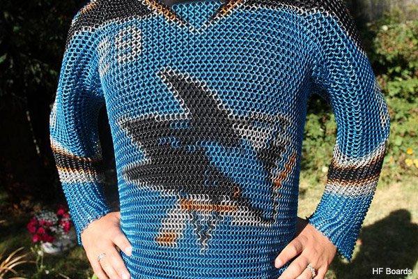 Extra incredible chainmail san jose sharks sweater