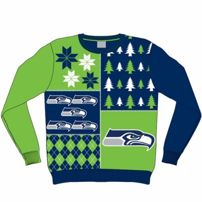 Seattle seahawks nfl ugly sweater busy block 14