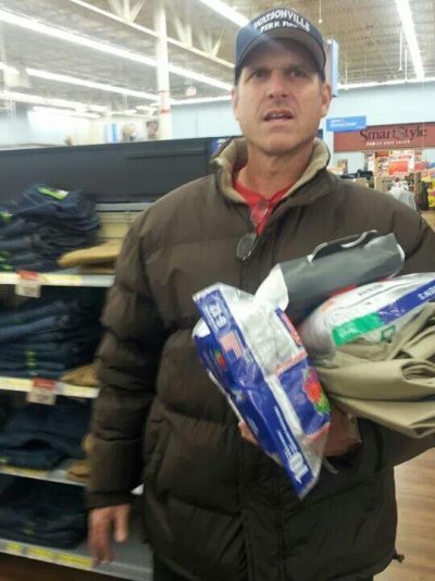 Harbaugh buying khakis