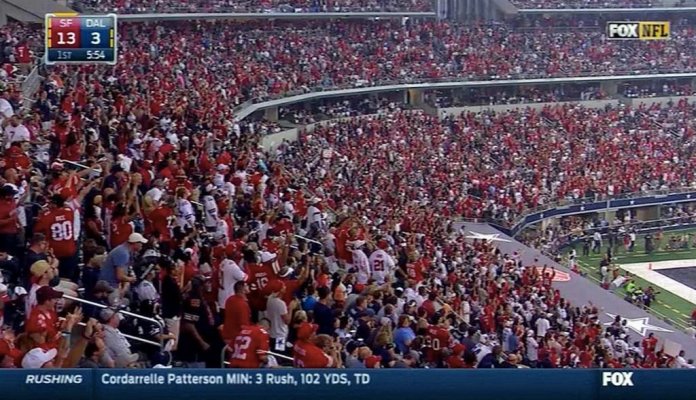 49ers fans at att stadium