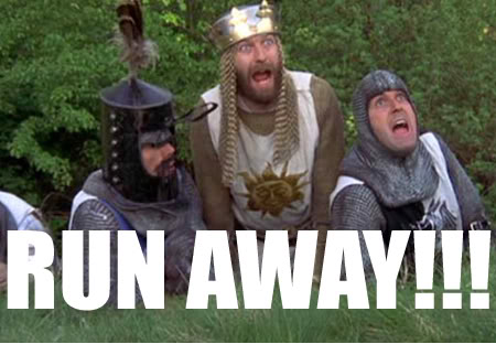 Run away monty python