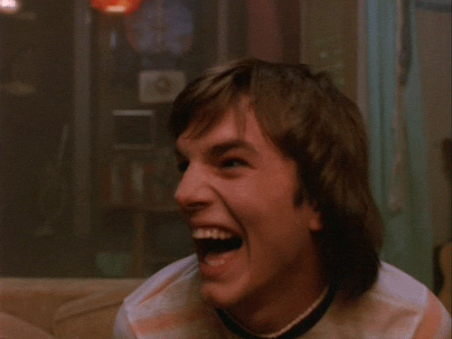 Ashton kutcher laughing
