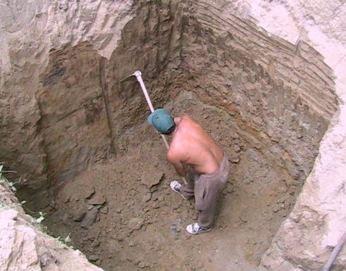 Digging a hole