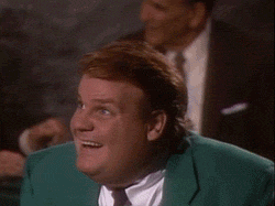 Chris Farley Smile to Shock Reaction