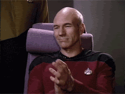 Picard clapping