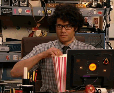 Maurice Moss Eating Popcorn The IT Crowd