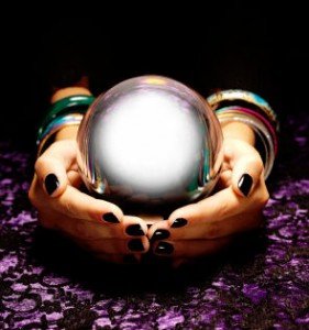 Using a crystal ball 281x300