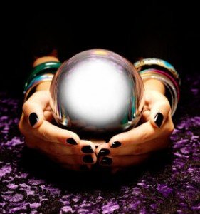 Using a crystal ball 281x300