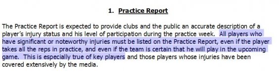 Practice report