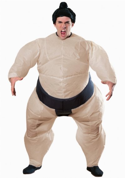 Mens inflatable sumo costume