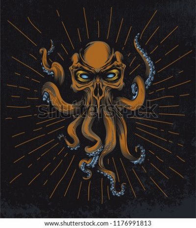 Fantasy squid creature skull head 450w 1176991813