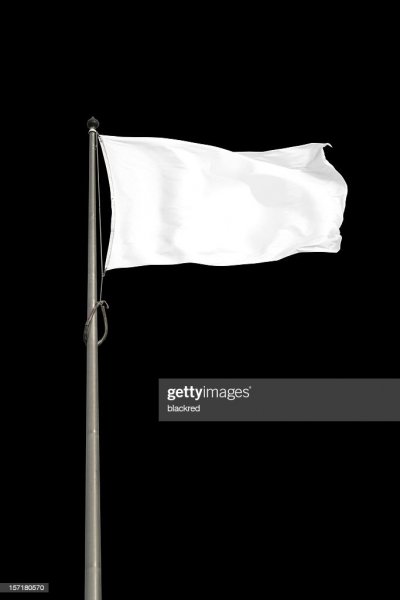Blank white flag picture id157180570