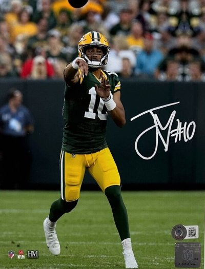 Jordan love autographed signed packers 1st rnd pick quarterback 8x10 photo 1 auto beckett p210