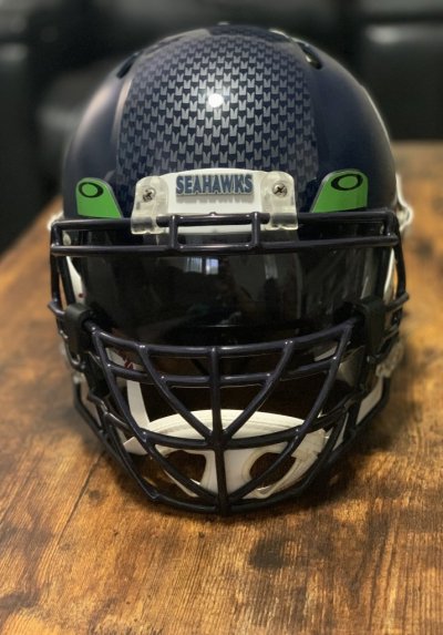 Seahawks Helmet Green Visor Tabs