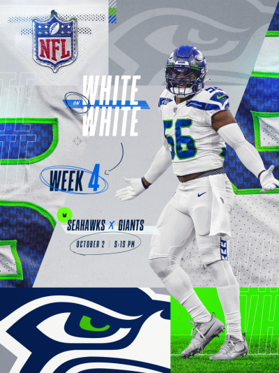 White on White for Monday Night Seahawks