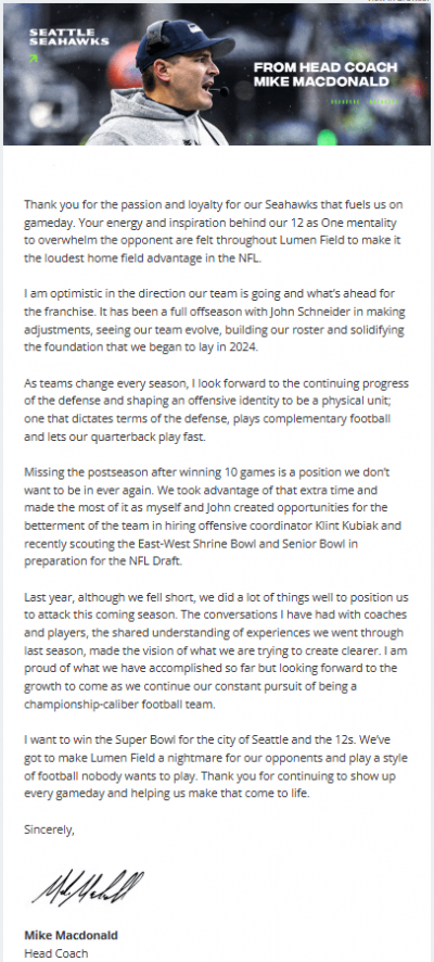 A message from mike macdonald to seahawks fans v0 107xpl2zozge1