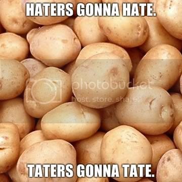 Potato HATERS GONNA HATE TATERS GONNA TATE