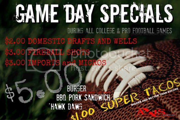 GAMEDAYSPECIALS GAMEDAYSPECIALS