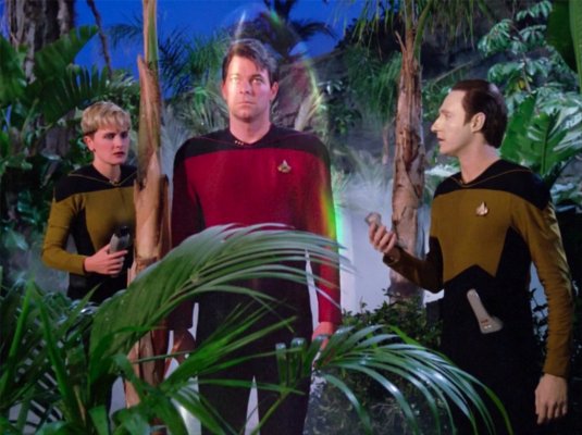Riker in stasis field Riker in stasis field